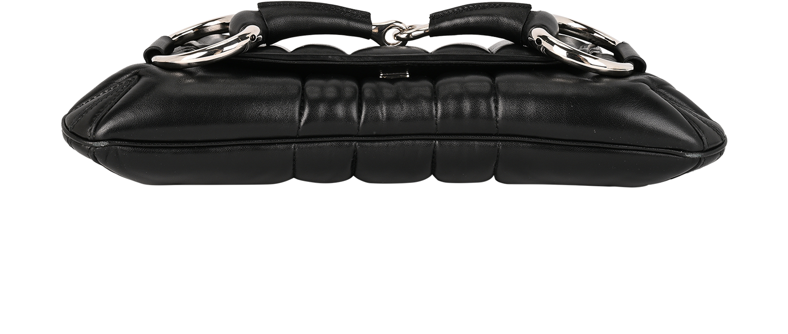 Horsebit Chain Padded Shoulder Bag, &pound;1,200, Handbags, Black, Leather, Top view